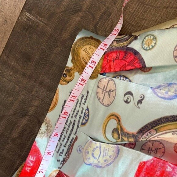 BNWT Choies Novelty Print Retro A-Lined Satin Ballon Midi Skirt Size Large - Picture 9 of 12